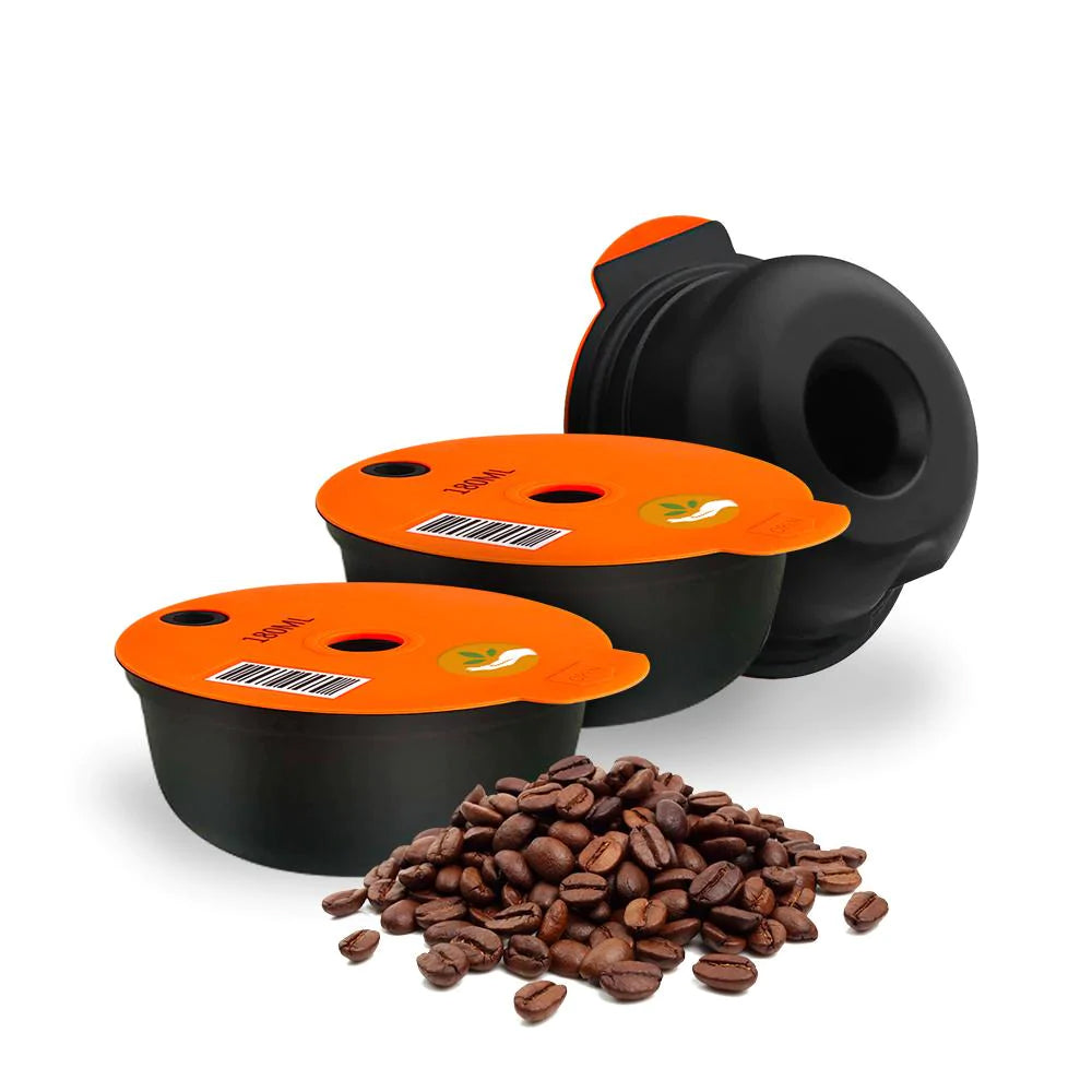 Capsule de Café Réutilisable Rechargeablesde Café Dosettes de Filtre pour  Bosch-s Tassimo avec Brosse de Nettoyage cuillère à café (180ML) :  : Cuisine et Maison
