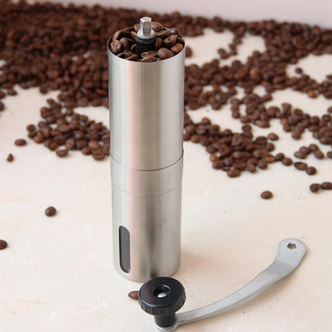 Adjustable stainless steel manual coffee grinder