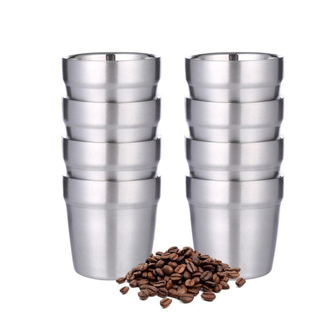 Double wall stainless steel coffee cups