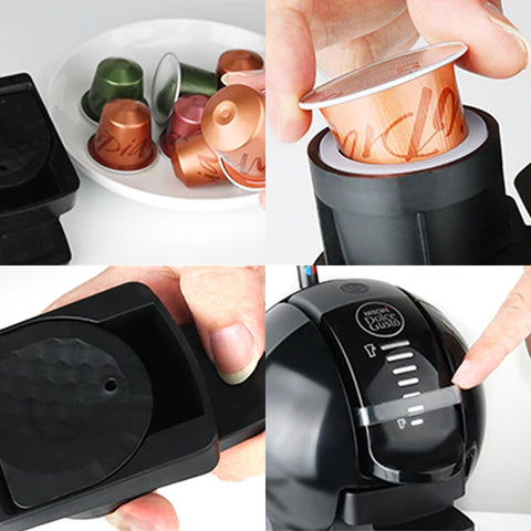 Adaptador de cápsulas Nespresso para máquinas Dolce Gusto